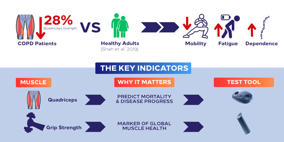 medir la fuerza muscular en EPOC infografía